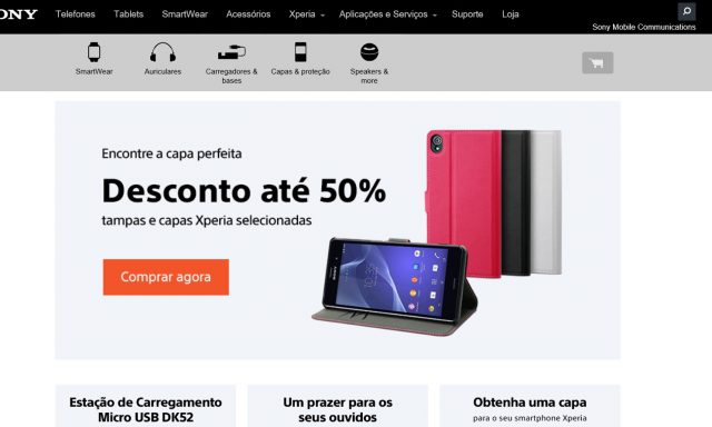 Sony Mobile tem loja online